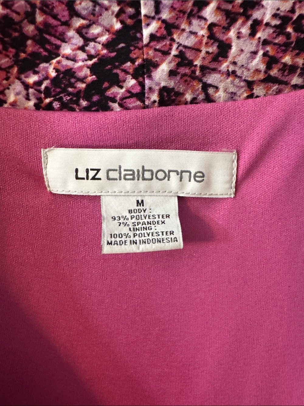 Liz Claiborne Pink and Orange Printed Midi Wrap Dress with V-Neck - Picture 2 of 12